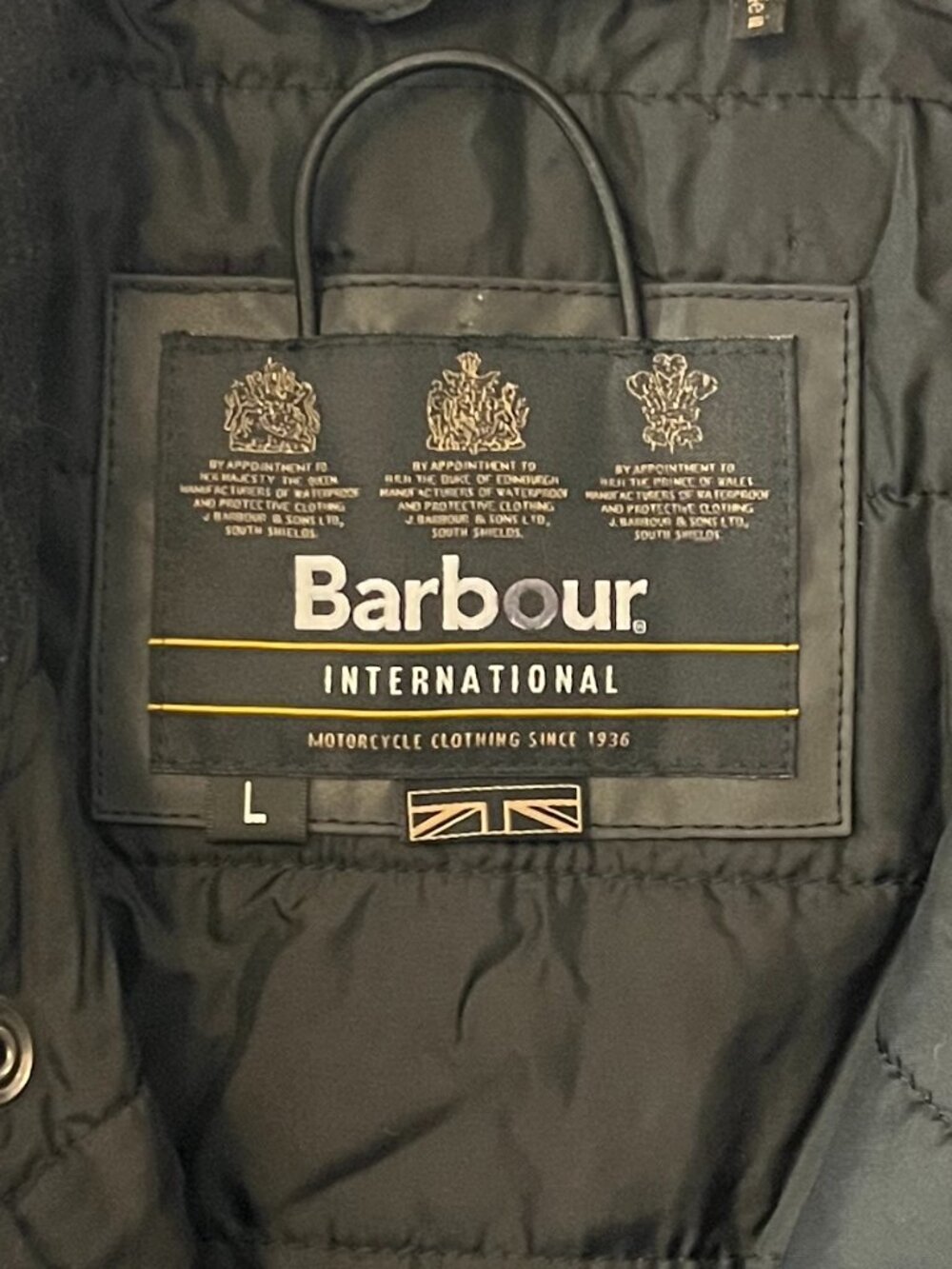 Barbour International Black Motorcycle Jacket Sz L - Picture 10 of 10